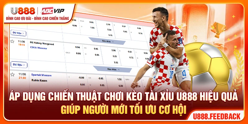 Áp dụng chiến thuật chơi kèo tài xỉu U888 hiệu quả giúp người mới tối ưu cơ hội