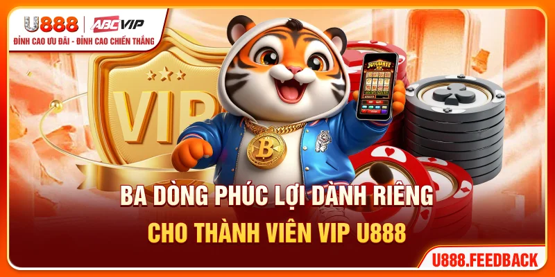 Ba dòng phúc lợi dành riêng cho thành viên VIP U888