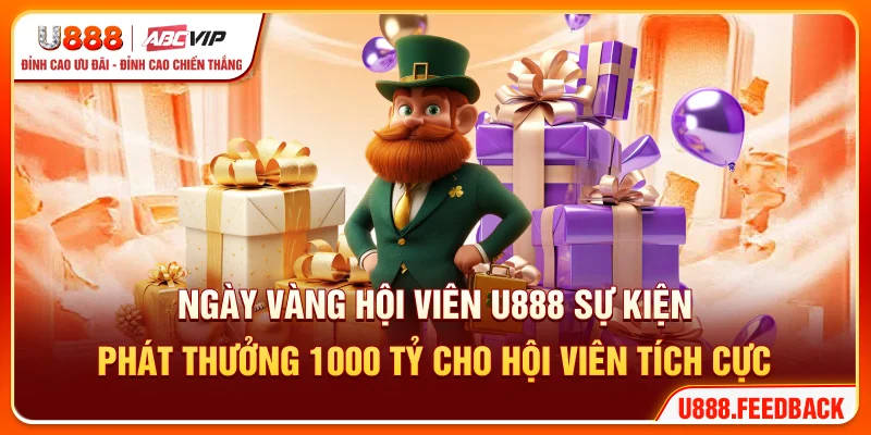 Ngày vàng hội viên U888 - Sự kiện phát thưởng 1000 tỷ cho hội viên tích cực